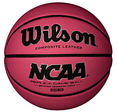 Wilson, Ballon de Basketball, NCAA Replica 285, Rose, Taille : 5, Similicuir, intérieur et extérieur, WTB0731XBPINK