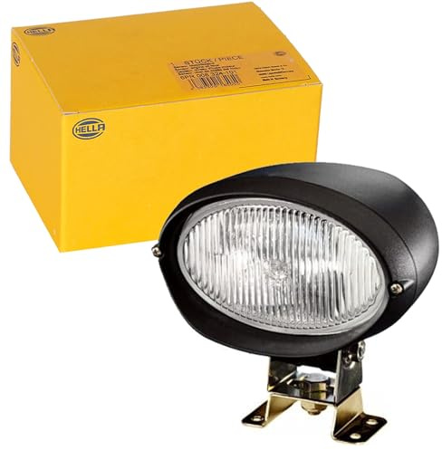 HELLA 1GA 996 161-391 Halogen-Worklight - Oval 100 - 12V - mounting/Screw Connection - Four-point mounting - Off-road Lighting - Plug: open cable ends
