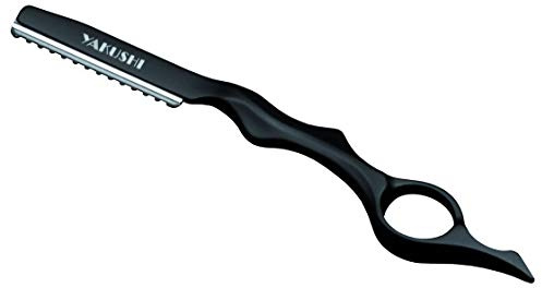 YAKUSHI Pro Razor FLYING Rasiermesser I Effilierer kompatibel mit Nikky Two-in-One & FEATHER Klingen I ergonomisches Profi-Leichtgewicht I inkl. Klingen-Entsorgungsbox I Schwarz