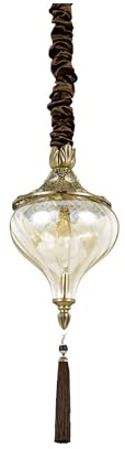 Ideal Lux Pendelleuchte HAREM SP1, 1-flammig, E27, Antik-Messing