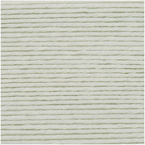 Rico baby cotton soft dk 049 mint soft baby wool, cotton-wool blend for knitting and crocheting.