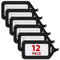 Mifflin - Étiquettes à bagages - Noir, Lot de 12 - Étiquettes pour sac de voyage - Étiquettes pour valises