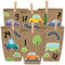 Papierdrachen Adventskalender zum Befüllen - Auto zum Aufkleben - mit 24 braunen Papiertüten und tollen Stickern für Kinder - Weihnachten