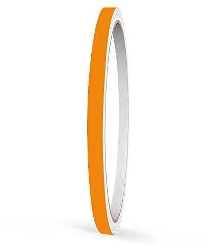 Motoking Zierstreifen, Orange Matt, 10 mm Breite, 10 m Länge, RAL 2008, Aufkleber Folie Auto Boot Motorrad Wohnmobil Wohnwagen & mehr