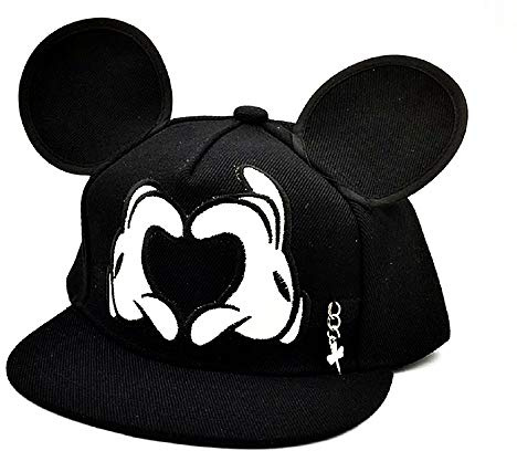 Baseballmütze - Hip Hop - Kinder - verstellbar - Visier - Sommer - Mütze - Sonnenschutz - 2-7 Jahre - schwarz - Weihnachts- und Geburtstagsgeschenkidee