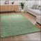 Paco Home Hochflor Teppich Wohnzimmer Shaggy Langflor Modern Einfarbig Ohne Muster, Grösse:200x280 cm, Farbe:Grün