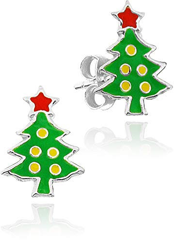 LUISIA® Ohrstecker Weihnachtsbaum - 925 Sterling Silber