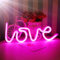 Nordstylee Neon Light Love LED Veilleuse pour cadeau d'enfant, décoration murale chambre, fête d'anniversaire, Noël, décoration de mariage rose