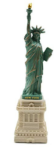ZIZO Freiheitsstatue Nachbildung New York City Wahrzeichen Souvenir Lady Liberty Statue Figur FG200 25,4 cm Grün Klassisch