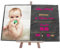 wandmotiv24 Personalisierbare Schiefertafel als Geschenk zur Geburt, 30 x 20 cm, Staffelei, Foto und Geburtsdaten, Erstausstattung Baby-Zimmer, Geschenke für Eltern, Schwangerschaft, Mädchen M0403