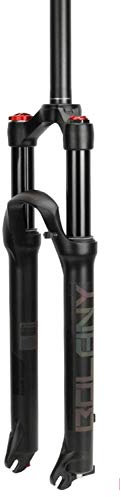 QHY Sospensioni Forcella da 26 Pollici 1/1-8 Straight Steerer MTB Forcella Ammortizzata per Bici Ammortizzatore Air con Regolazione dello Smorzamento Corsa 100mm Freno Disco QR 9mm Assale 100mm