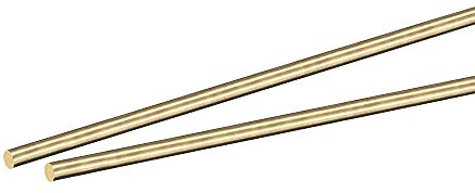 sourcing map 2 Stücke Runder Stange Messing Lager Drehmaschine für DIY Craft 3mm Durchmesser 150mm Länge