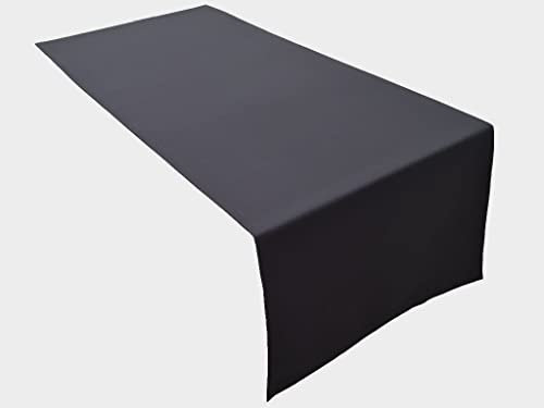 Lemos Home Hochwertiger Tischläufer Tischwäsche aus 100% Baumwolle Kollektion Konzept, Farbe & Größe wählbar (Tischläufer - 45x150cm, Anthrazit)