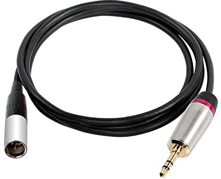Cable adaptador de 3,5 mm 1/8 a Mini XLR de 1/8 TRS tereo Audio a Mini XLR Cable convertidor macho de 3 pines, 1 m