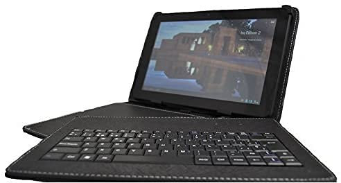 theoutlettablet® Funda con Teclado extraíble en español (Incluye Letra Ñ) Type-C para Tablet Samsung Galaxy Tab A8 (2021) 10.5 SM X200 / X205 Color Negro