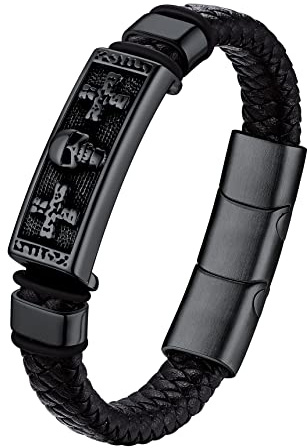 Bestyle personalisiertes Lederarmband Herren mit Magnet Verschluss Leder Armschmuck Accessoire