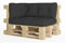 chilly pilley® Palettenauflage UV Wasserabweisend Leinenoptik Schaumflocken Palettenkissen auf Palettensofa Palettenpolster auf Palettenmöbel Rückenlehne Sitzkissen (3er Set Schwarz)