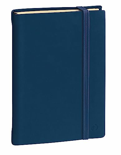 Quo Vadis - KOLLEKTION: Silk Notizbuch 24 liniert mit Gummizug 16 x 24 cm - Marineblau