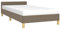 vidaXL Bettgestell mit Kopfteil, Bettrahmen mit Lattenrost, Bett Polsterbett mit Stützbeinen, Schlafzimmerbett Einzelbett, Taupe 90x200cm Stoff