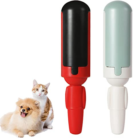 Fusselrolle Tierhaare 2 Stück, Blaudonau Tierhaarentferner Wiederverwendbare Fusselrolle Fusselbürste Fusselroller Tierhaare Fusselrollen Lint Remover Pet Hair Remover für Tierhaare