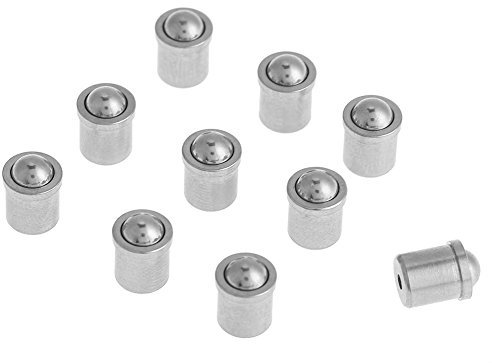 Risegun Stantuffo a Sfera, 10 Pezzi Stantuffo a Sfera in Acciaio Inossidabile 304 Set Pistone a Molla a Sfera con Fermo a Sfera Caricato a Molla Filettato 5mm * 6mm Corpo