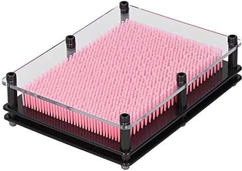 Pin Art Toy 3D Plástico Mano Imprimir Modelo Clonación Colorido Cambiable Niños Regalo (Rosa)