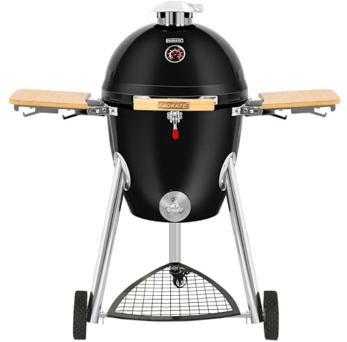 Faokate Schwerer Eisen-Holzkohlegrill, 45,7 / 55,9 cm, tragbar für Outdoor-Grill (55,9 cm breit)