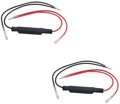 CGEAMDY 2 Stück LED Blinker Widerstand Decoder, Motorrad Lastwiderstand, 10W Motorrad Lastwiderstände LED-Blinker Blinker Fehlerbehebung, DC 12V Motorrad Lastwiderstand
