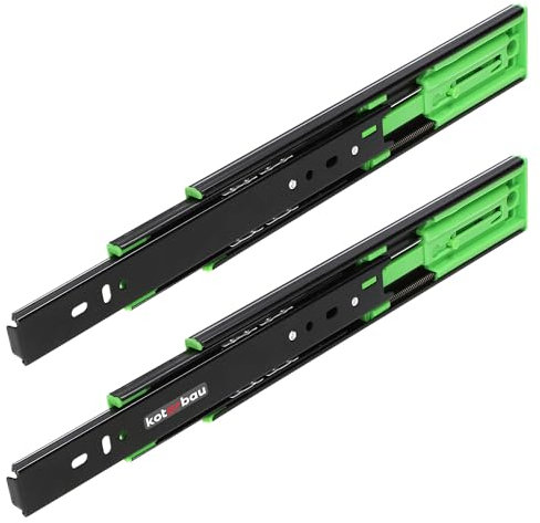 KOTARBAU® 1 Paar Schubladenschienen Vollauszug Softclose 250 mm Schwerlastauszug Auszug Schienen für Schubladen Schienensystem Selbsteinzug Auszugsschienen Teleskopschienen Schubladenauszüge