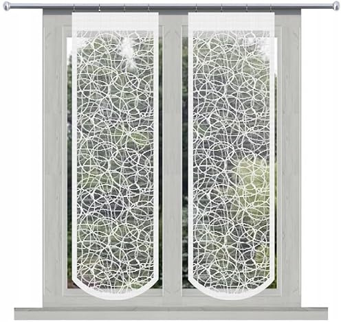 HomeDekorator® Gardine ATOS 30x110cm - Gardinen Wohnzimmer aus Jacquard - Schiebegardinen in Form von Paravents - Zusätzliche Dekoration für Ihre Wohnung - Vorhang Ohne Faltenband
