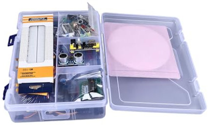 Electronic Component Kit, Buzzer Temp Humidity Sensor Electronics Starter Kit 830 Breadboard Power Supply Module for Beginners