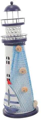 CHILDWEET Decorazioni del faro dell'oceano figurine del faro del mare regali di natale arredamento Home decor decorazioni nautiche per la casa accessori da scrivania nautici Batteria statua