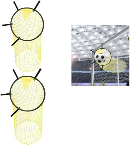 Zequech 2 Stück Sockel Top Bins Zielnetz, Fußballtor Trainingsziele, Praxis Eckbälle, Freistöße, Weitschüsse, Schnalle verstellbare Seilriemen, Nicht leicht zu verschieben