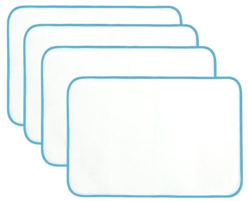 YOCDNOV Malla Protectora para Planchado de 4 Piezas- Prensa para Planchar y Proteger fácilmente, Almohadillas Protectoras Anti-Quemaduras, paño de Malla para Planchar Resistente al Calor (40x60 cm)
