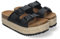 shoes&blues.es 84721 Sandalia de Plataforma para Mujer, Comodas y Elegantes, Forradas de Yute, con Planta Anatomica, y Hebillas en la Pala, Ideales para Primavera Verano Negro Talla 38