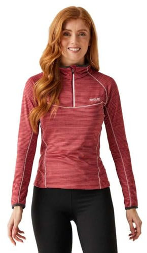 Regatta Yonder II Damen-Fleecejacke mit halbem Reißverschluss, Rot (Rumba Red), 36