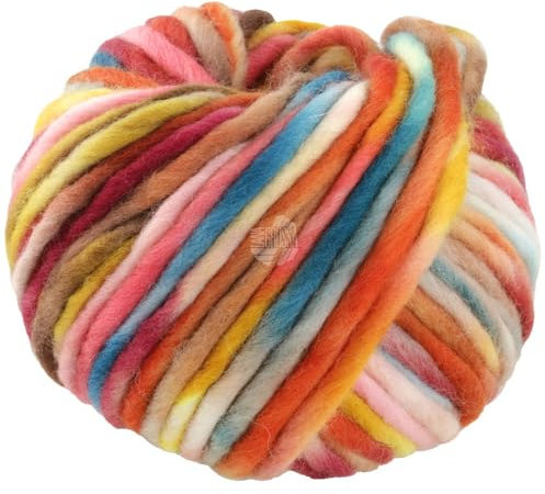 LANA GROSSA Confetti | Fingerdickes Merino-Dochtgarn mit Sprenkeldruck | Handstrickgarn aus 100% Schurwolle (Merino) | 100g Wolle zum Stricken & Häkeln | 50m Garn FB 13