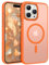 GaoBao Orange iPhone 14 Pro Max MagCase, Slim Fit, Magnetic, Wireless Charging Compatible, Matte Translucent Case for iPhone 14 Pro Max 6.7 Orange