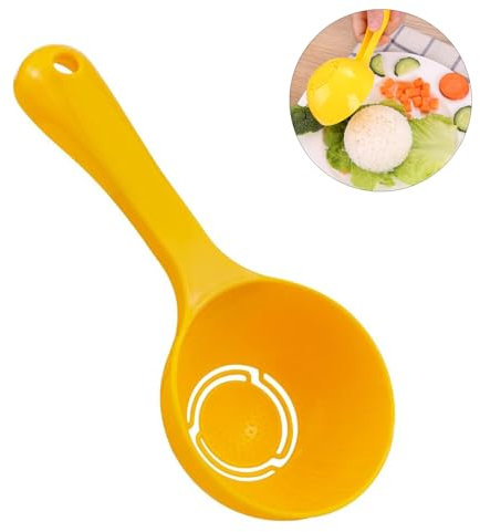 winmiya Round Rice Paddle Plastic Rice Paddle Food Service Spoon Semicircular Rice Ball Spoon Non Stick Potato Food Service Spoon Scoop for Kitchen Use Kitchen Tool