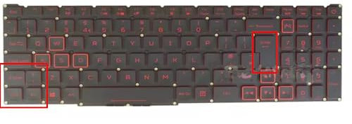 XINDIKBHUB Tastiera UK per Acer Nitro AN515-56 AN515-57 AN515-45 retroilluminata rossa