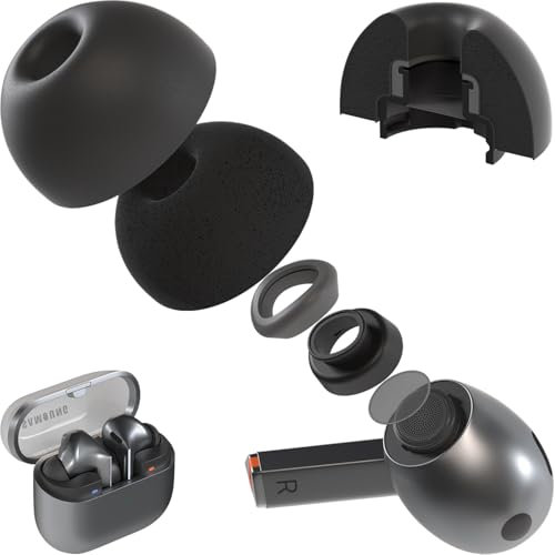 Galaxy Foams Pro 3 Ohrstöpsel aus Memory-Schaum für Galaxy Buds3 Pro und Galaxy Buds Pro 3 mit Memory-Schaum-Schild, sicher, bequem, Ersatz (SML)