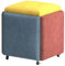 5-in-1-Sitzwürfel aus technischem Stoff, mit Drehrolle, stapelbar, Sofa, Stuhl, Hocker für Wohnzimmer, multifunktionaler Ankleidestuhl mit gepolstertem Sitz (45 x 45 x 45 cm, fünf Farben)