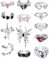 RYMAUP 6er-Pack Y2K-Ringe, verstellbare Ringe, Gothic-Stapelringe, Boho-Mondsteinring für Damen, Punk-Grunge-Vintage-Ringe-Set, Y2K-Accessoires, Schmuck
