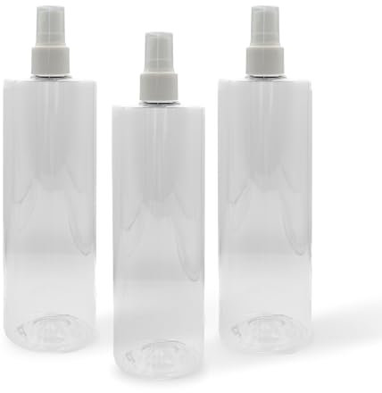 HR Hogar - Botellas Spray Rellenables, 3 piezas de 250 mL - Hecho en España - Pulverizador de Plástico PET 100% Reciclable