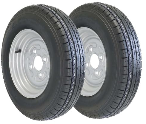 The Drive | 2x Komplettrad 4.50-10 76N TL M+S für kleine Pkw-Anhänger | Felge 3,50x10 ET0 / ML60 – Lochkreis 4x100 | Tragkraft je 400kg – max. 140 km/h | mit Felge