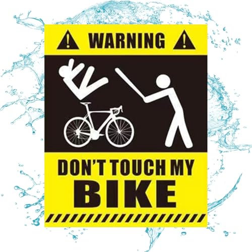 Generisch Aufkleber „Don’t Touch My Bike“, Dont Touch My Bike-Wasserfeste Fahrradaufkleber,Sonnenschutz-Fahrradaufkleber, für Fahrrad, Fahrrad, Laufauto, Roller