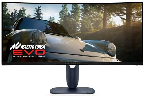 Alienware 34 Gaming Monitor - AW3425DW, WQHD (3440x1440), 21:9 1800R Curved, 240Hz, QD OLED, 0.03ms, NVIDIA G-SYNC Kompatibel, AMD FreeSync Premium Pro, HDR True Black 400, USB-C, 3 Jahre Garantie