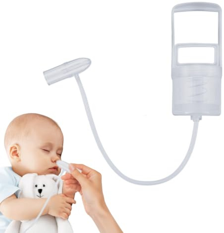 Horolas Aspirador nasal para bebés, aspirador nasal portátil con bomba de mano, fácil de usar, aspirador nasal seguro para bebés, niños y adultos