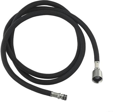 Manguera de repuesto extraíble para grifo de cocina, piezas de grifo de fregadero extraíble, manguera de grifo para grifo de lavabo, G1/2 IPS, 59 pulgadas de longitud (negro a presión)