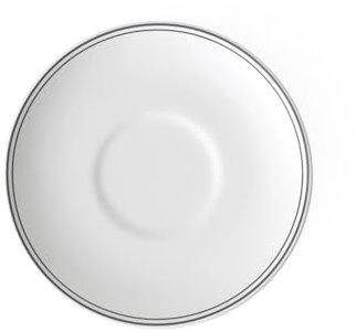 Villeroy und Boch Design Naif Untertasse, 15 cm, Premium Porzellan, Weiß/Schwarz